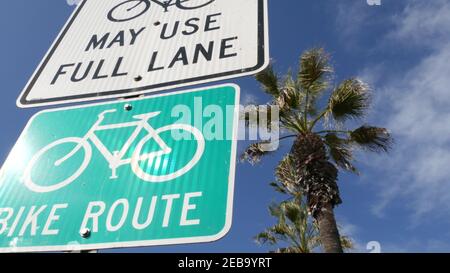 Sunlit Street Sign California In San Francisco California Usa Stock