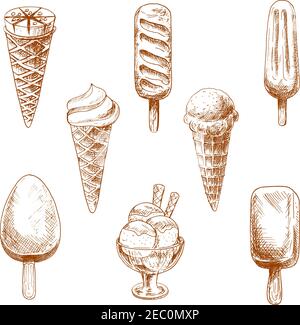 Popsicles Vector Sketch Stock Vector Image Art Alamy