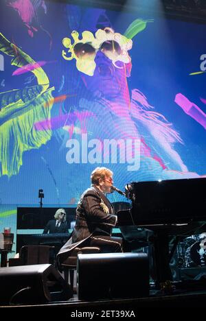 Elton John In Concert In Miami Florida Usa On His Goodbye Yellow