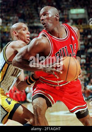 Michael Jordan And The Chicago Bulls Defeat The Utah Jazz Winning The