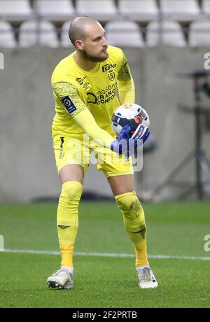 Goalkeeper Of Reims Predrag Rajkovic During The French Championship