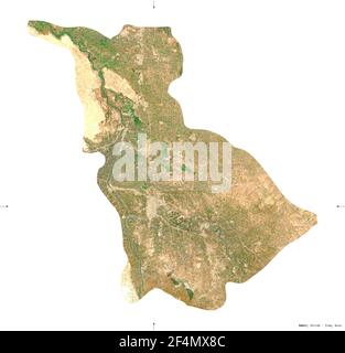 Shape Of Babil Province Of Iraq With Its Capital Isolated On White