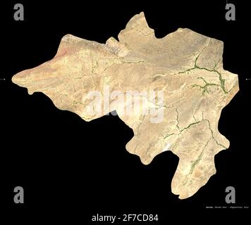 Shape Of Wardak Province Of Afghanistan With Its Capital Isolated On