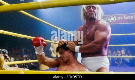 Usa Hulk Hogan And Sylvester Stallone In A Scene From C Mgm Ua Film