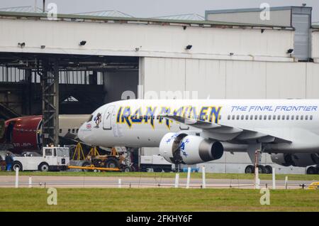 Ed Force One Boeing 757 G STRX Of Iron Maiden Rolled Out After Painting