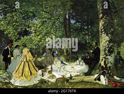 Claude Monet Luncheon On The Grass Le D Jeuner Sur Lherbe