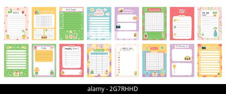 Doodle Paper Sheets Cute Planner Sticky Notes Hand Drawn Notebook