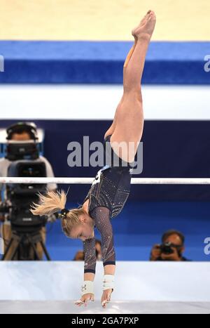 Jade Carey Of United States Performs During Women S Qualification Floor