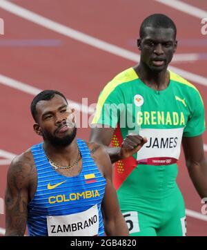 Anthony Jose Zambrano And Kirani James During Meter For Men At The