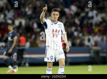 Kevin Gameiro Of Strasbourg Celebrates His Goal During The French