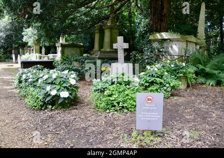 The Grave Of George Michael In Highgate Cemetery West N6 North London