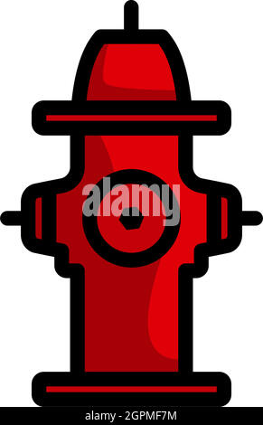 Hydrant Firefighter Extinguish The Fire Icon In Flat Style Isolated On