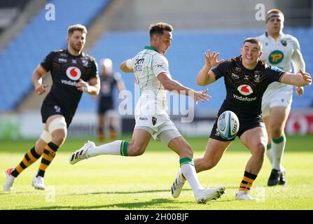 Northampton Saints Alex Mitchell Centre Rear Is Mobbed By His Team