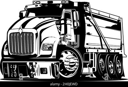 Vector Cartoon Dump Truck Available Eps Vector Format Separated By