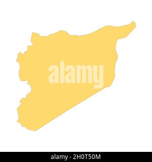 Syria Outline Map Editable Vector EPS Symbol Illustration Stock Vector