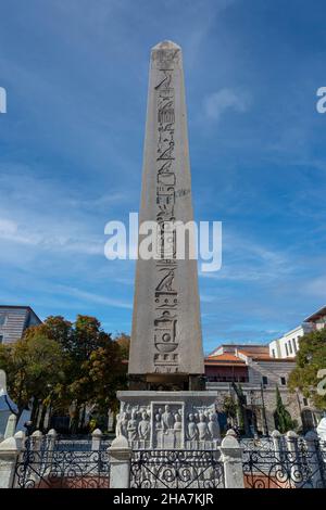 Obelisk Of Theodosius Dikilitas With Hieroglyphs In Sultanahmet