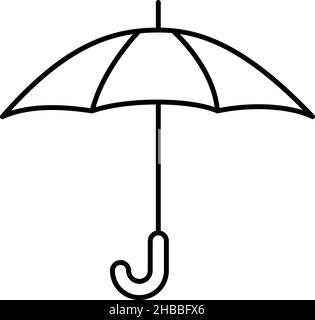 Umbrella Silhouette Outline Vector Symbol Icon Design Beautiful