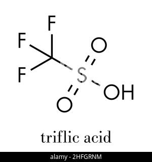 Triflic Acid Trifluoromethanesulfonic Acid Molecule One Of The