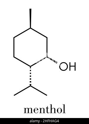 Skeletal Formula Of Menthol Chemical Molecule Stock Vector Image Art