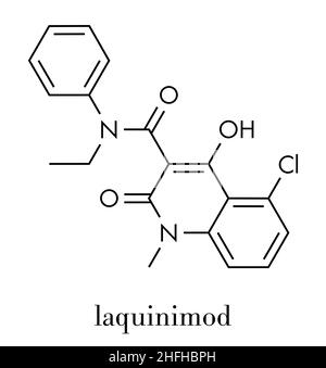 Laquinimod Multiple Sclerosis Drug Molecule Conventional Skeletal