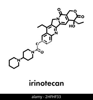 Irinotecan Cancer Chemotherapy Drug Molecule Stylized Skeletal Formula