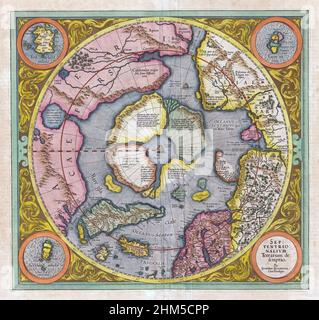 Mercator Hondius Map Of The Arctic First Map Of The North Pole