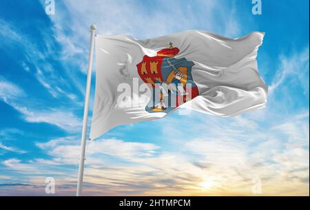 Tabasco State Flag Mexico Waving Banner Collection D Illustration