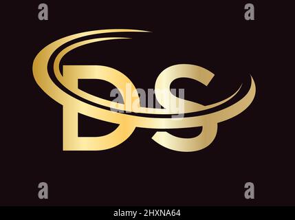 Initial Monogram Letter DS Logo Design DS Logotype Template Stock