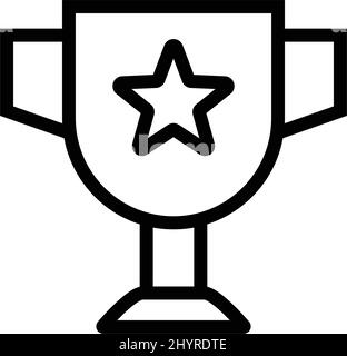 Business Logo For Award Trophy Prize Win Cup Vertical Blue