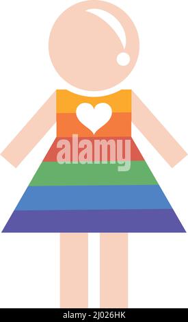 Lgbt Avatar Icon Pride Flag Human Symbol Vector Illustration Stock