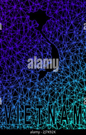 Map Of Vietnam Polygonal Mesh Line Map Modern Map Stock Photo Alamy