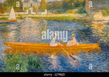 Painting Titled The Skiff La Yole By Pierre Auguste Renoir Dated