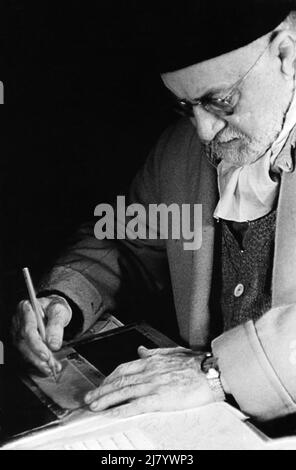 The Famous French Artist Henri Matisse In His Studio With Pole