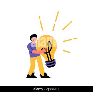 Cartoon Man With Great Idea Stock Vector Image Art Alamy