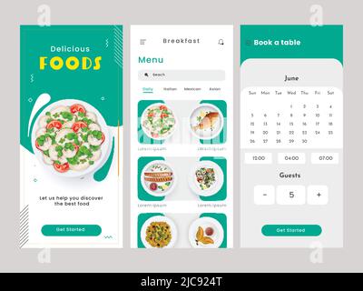 Restaurant Mobile App Ui Gui Or Splash Screen Template Login Menu