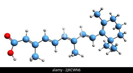 3D Image Of Tretinoin Skeletal Formula Molecular Chemical Structure