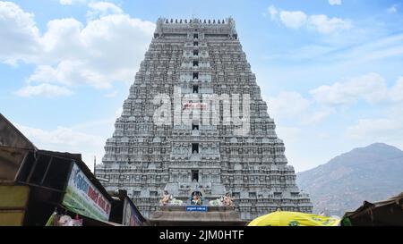 Aerial View Of Arunachaleshwara Temple Gopurams And City View From