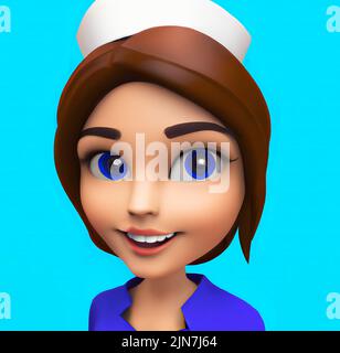 Female Nurse 3D Model Stock Photo Alamy