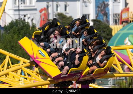 People Riding A Rollercoaster Naked In Southend On Sea Essex Uk