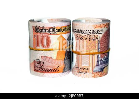 Egypt Money Roll Of New First Egyptian Le Egp Ten Pounds Plastic