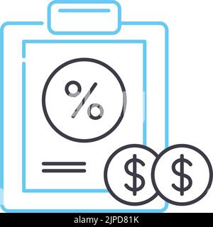 Tax Benefits Line Icons Collection Deductions Credits Exemptions