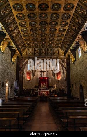 A Crucifix Of Christ In A Church In Madrid On January In