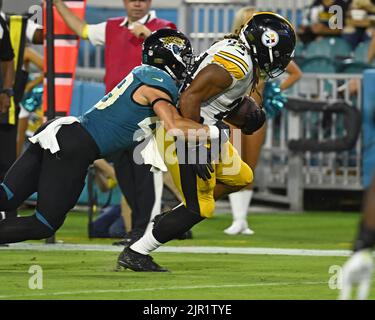 Pittsburgh Steelers Benny Snell Jr Is Tackled By Indianapolis