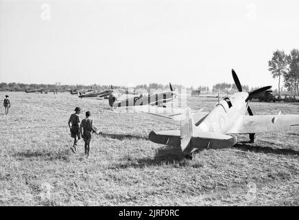 Supermarine Spitfire Mark IXs Of No 242 Squadron RAF At Calenzana