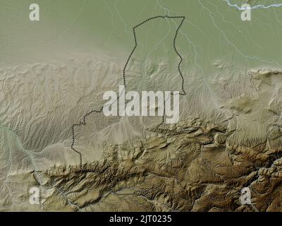 Faryab Province Of Afghanistan Elevation Map Colored In Wiki Style