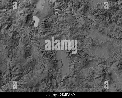 Comayagua Department Of Honduras Grayscale Elevation Map With Lakes