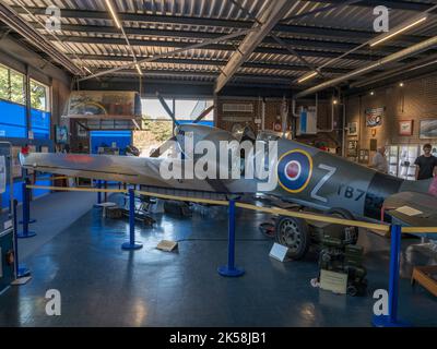 A 1944 Supermarine Spitfire Mk XVIe LF TB752 On Display In The