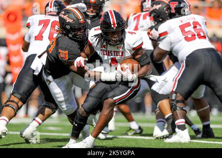 Texas Tech Running Back Sarodorick Thompson Runs A Drill At The Nfl