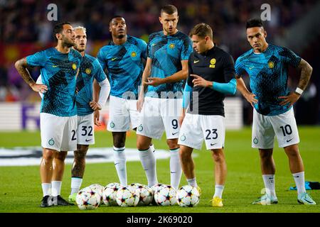 Inter Milan Players Warm Up Before The Champions League Final Soccer