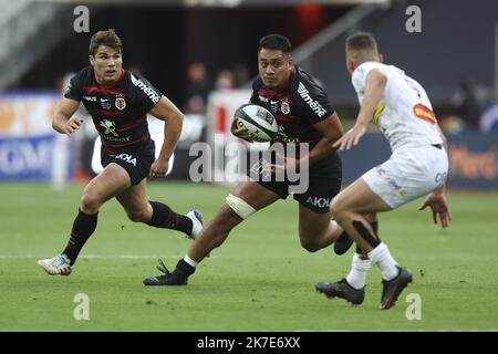 Sebastien Muylaert MAXPPP Selevasio Tolofua Du Stade Toulousain Lors